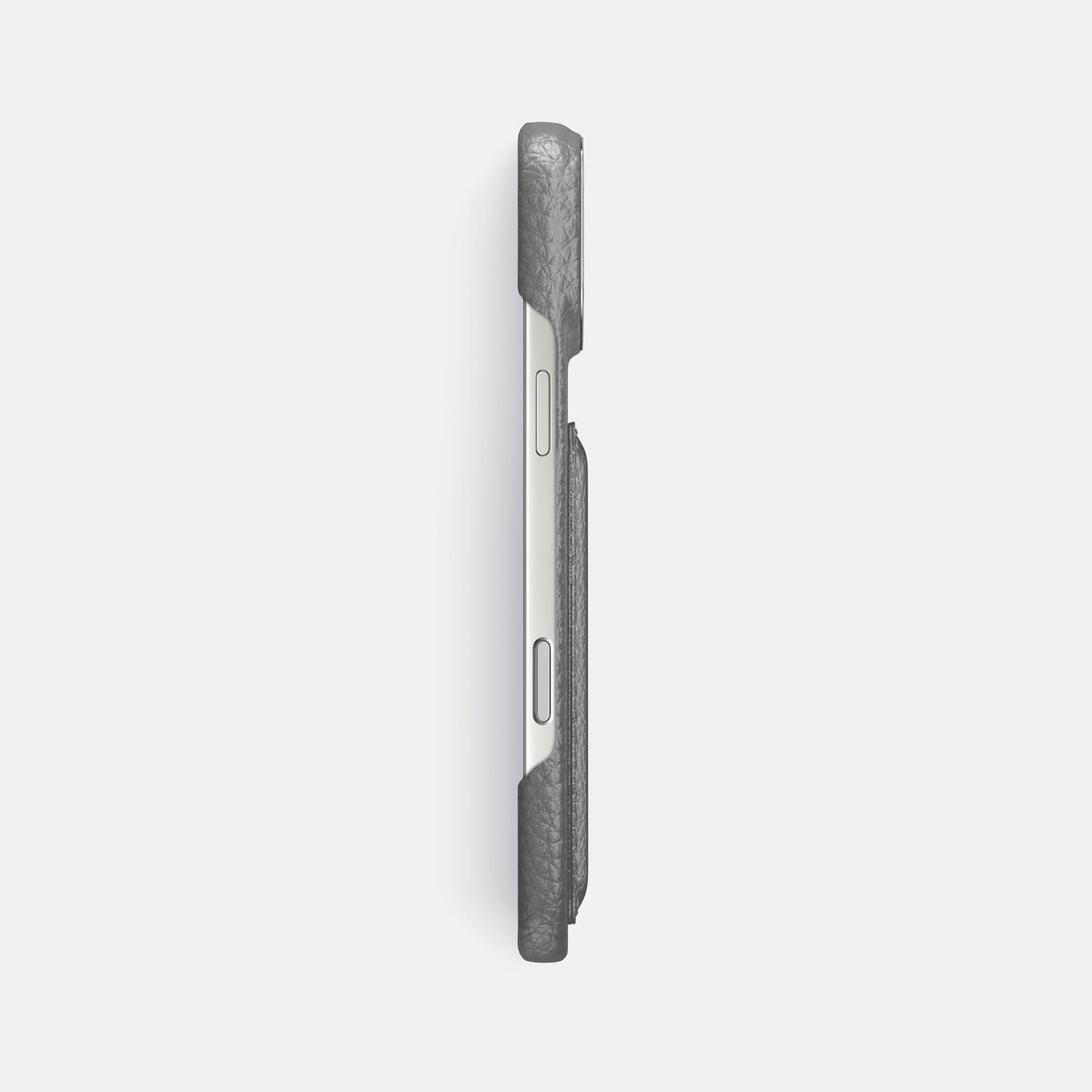 Double Card Case For iPhone 17 Pro Max In Calf -3 | Souris-Steel
