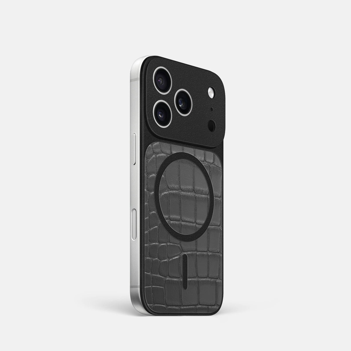 MagSafe Mask For iPhone 18 Pro In Alligator -2 | Grey