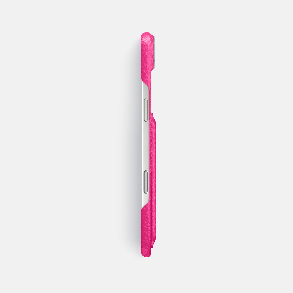Double Card Case For iPhone 17 Air In Calf -3 | Magenta-Steel
