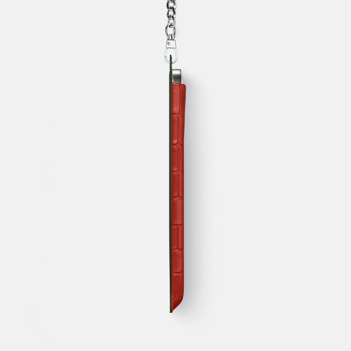 Crossbody Bag For iPhone 18 Pro In Alligator -4 | Red-Steel