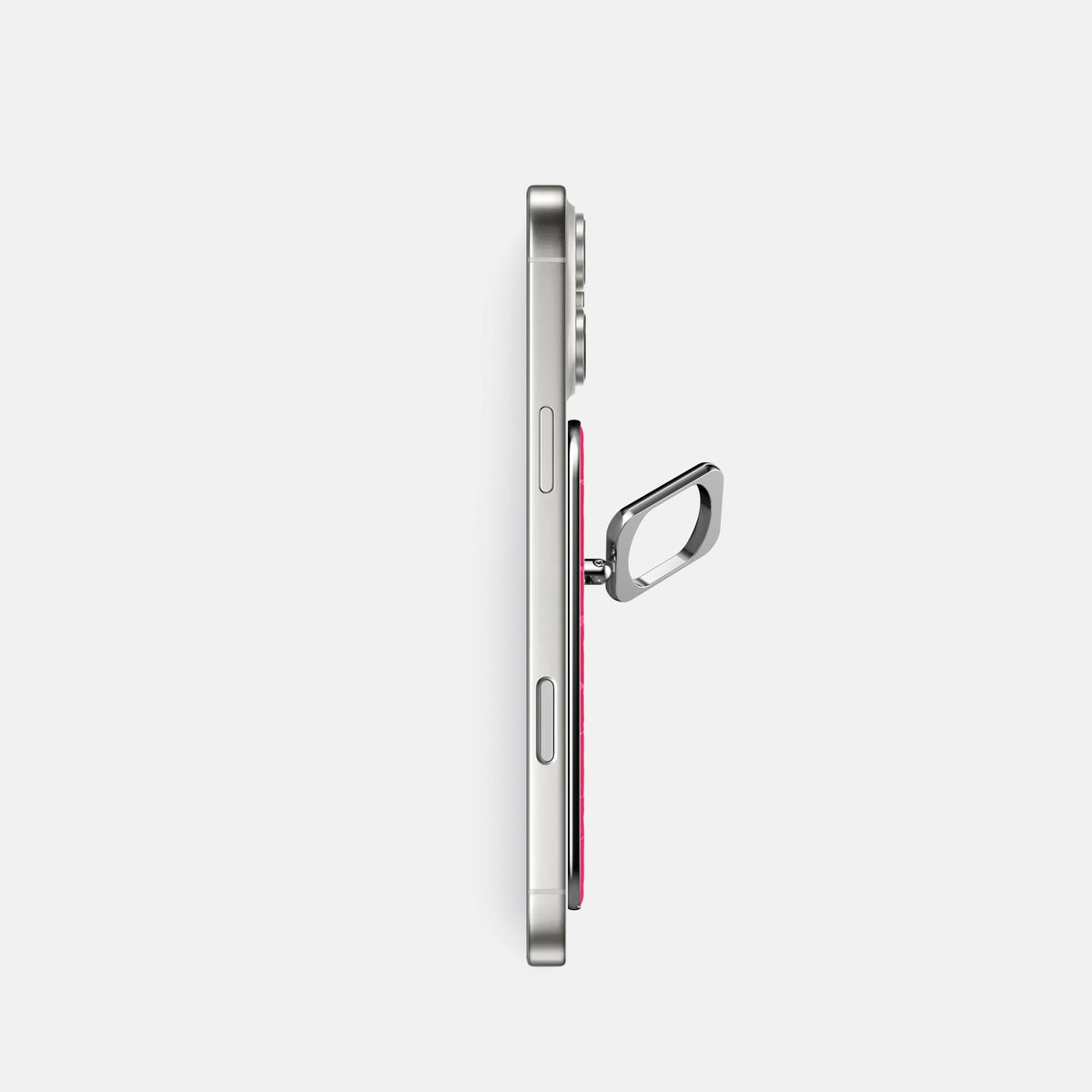 MagSafe Ring For iPhone 18 Pro In Shiny Alligator -3 | Pink-Panther-Steel