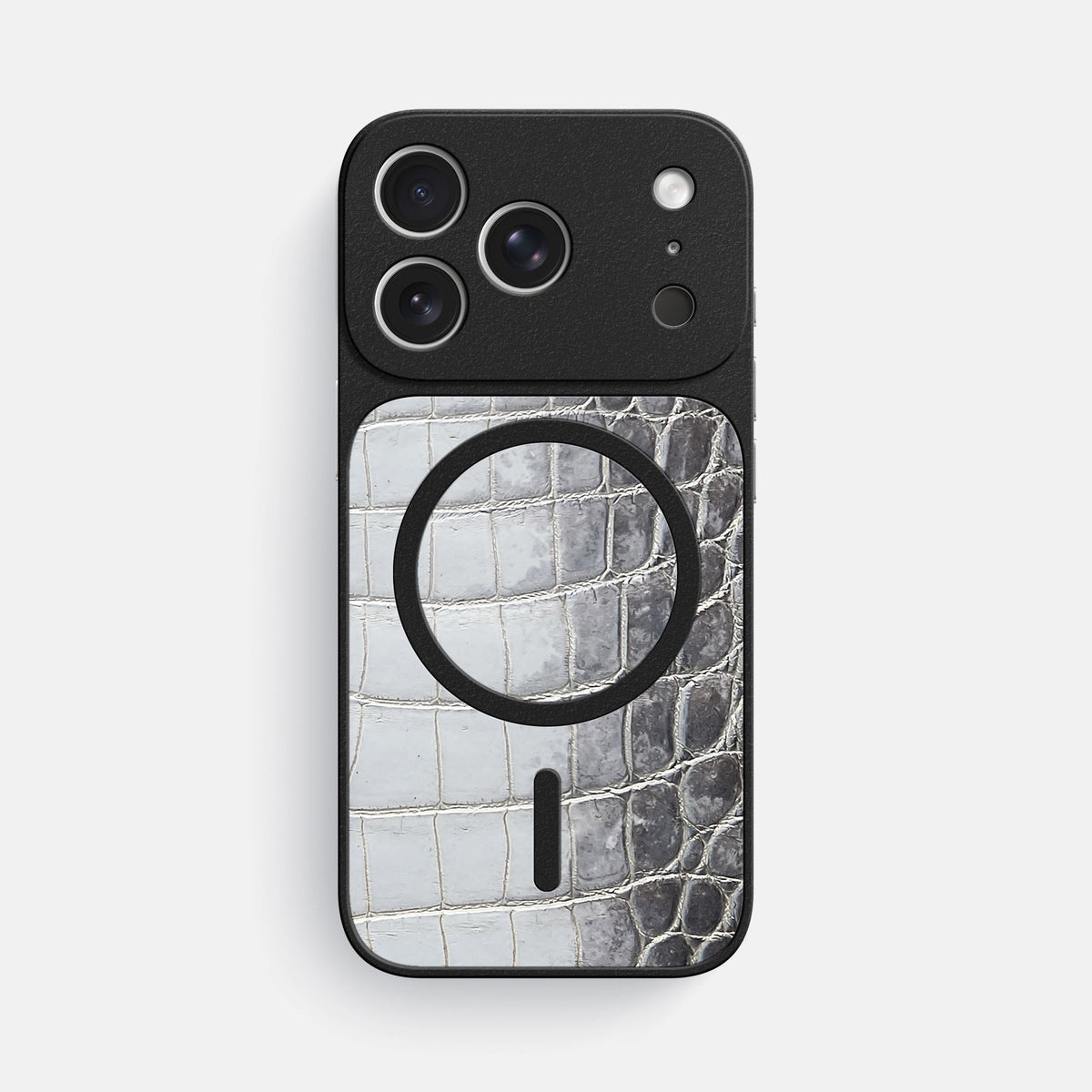 MagSafe Mask For iPhone 18 Pro Max In Himalayan Crocodile -3 | Silver