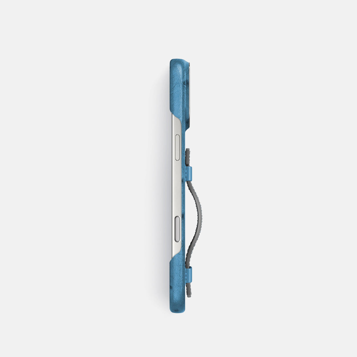 Handle Case Coloré For iPhone 18 Pro In Ostrich -3 | Blue-Jeans-Steel