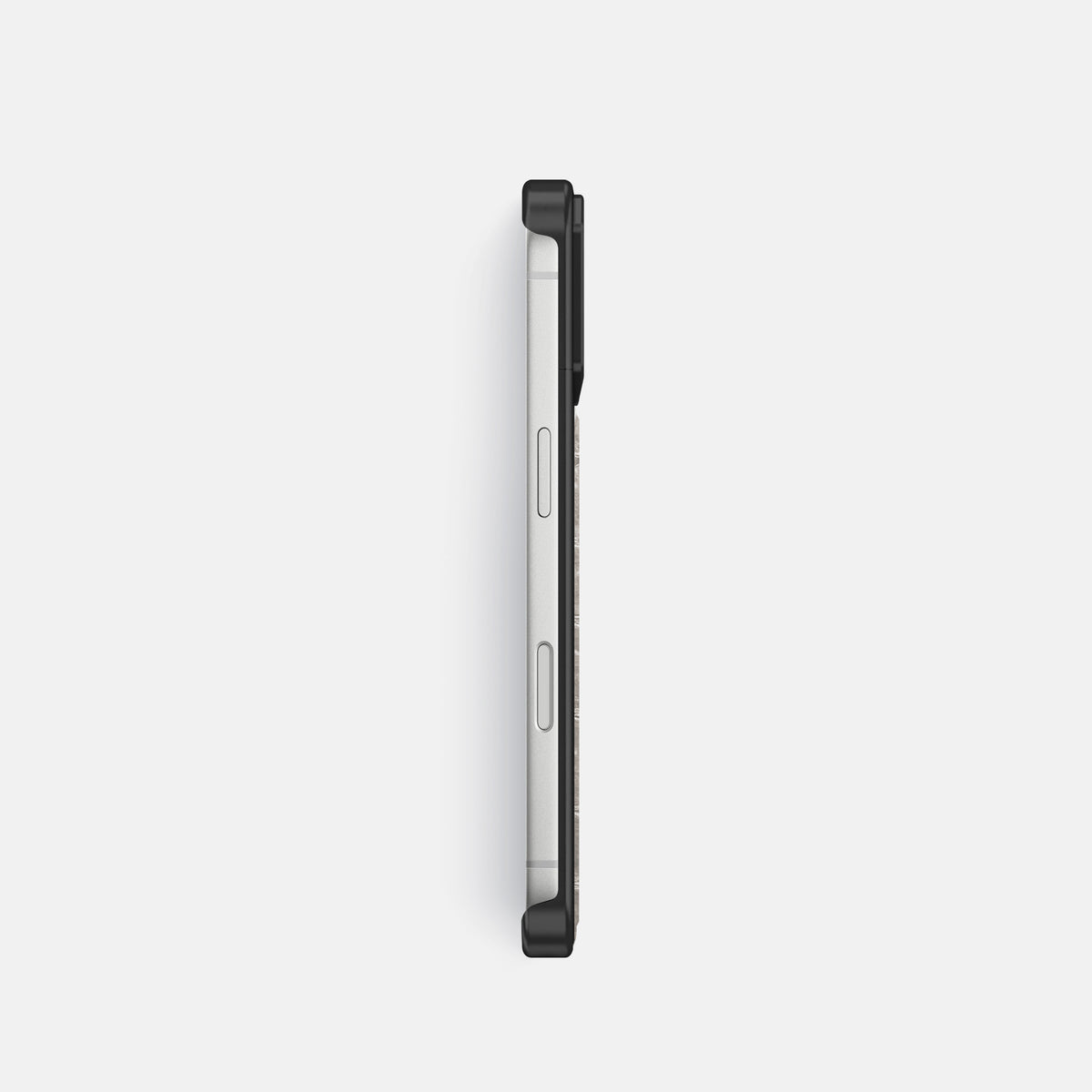 Metal Case For iPhone 17 Pro In Himalayan Crocodile -3 | Grey-Black