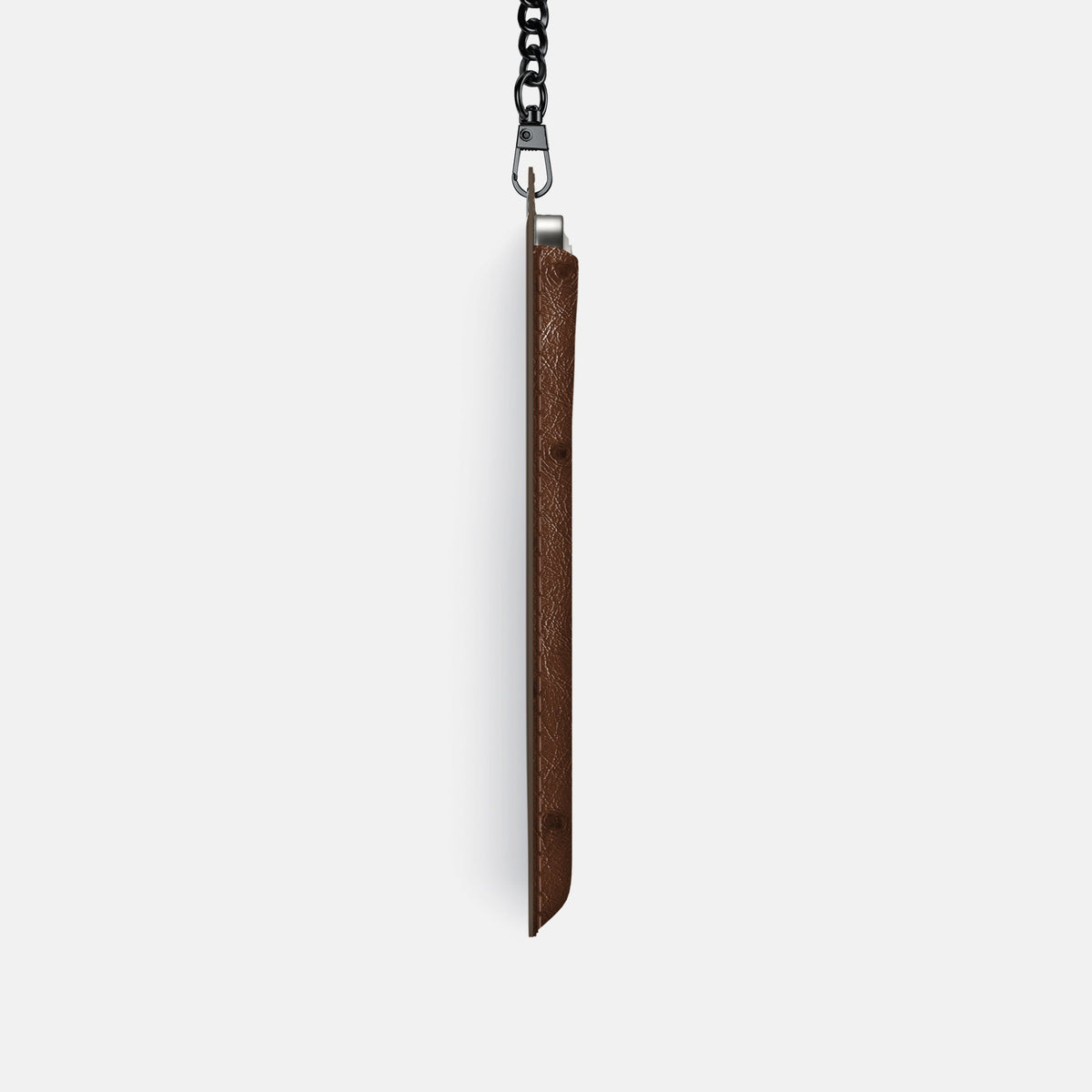 Crossbody Bag For iPhone 18 Pro In Ostrich -4 | Chocolate-Black
