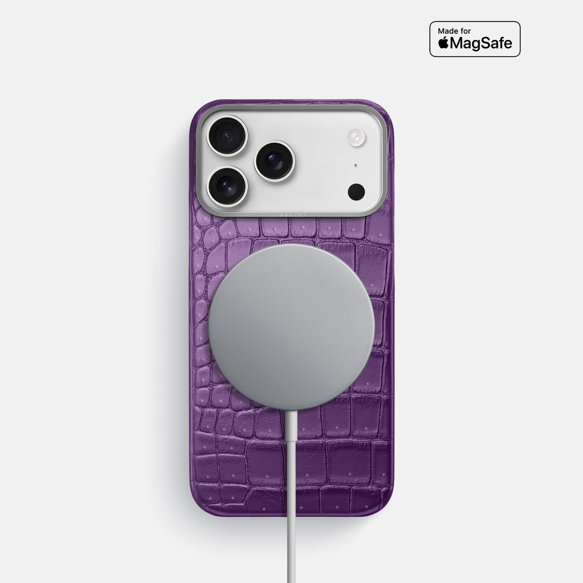 Classic Case For iPhone 17 Pro In Porosus Crocodile -5 | Purple-Steel