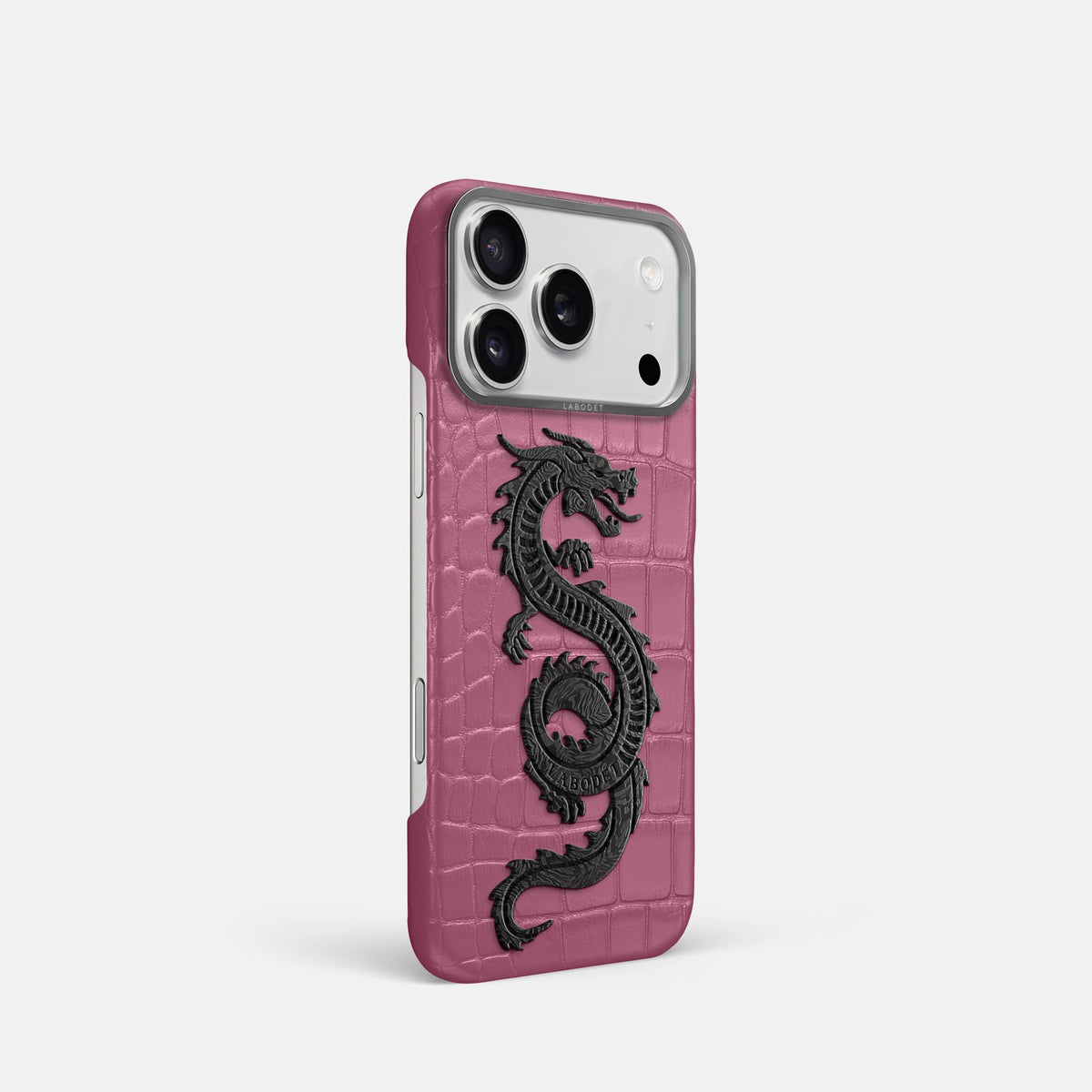 Classic Case With Carbon Dragon For iPhone 18 Pro In Alligator -2 | Pink-Lagoon-Steel