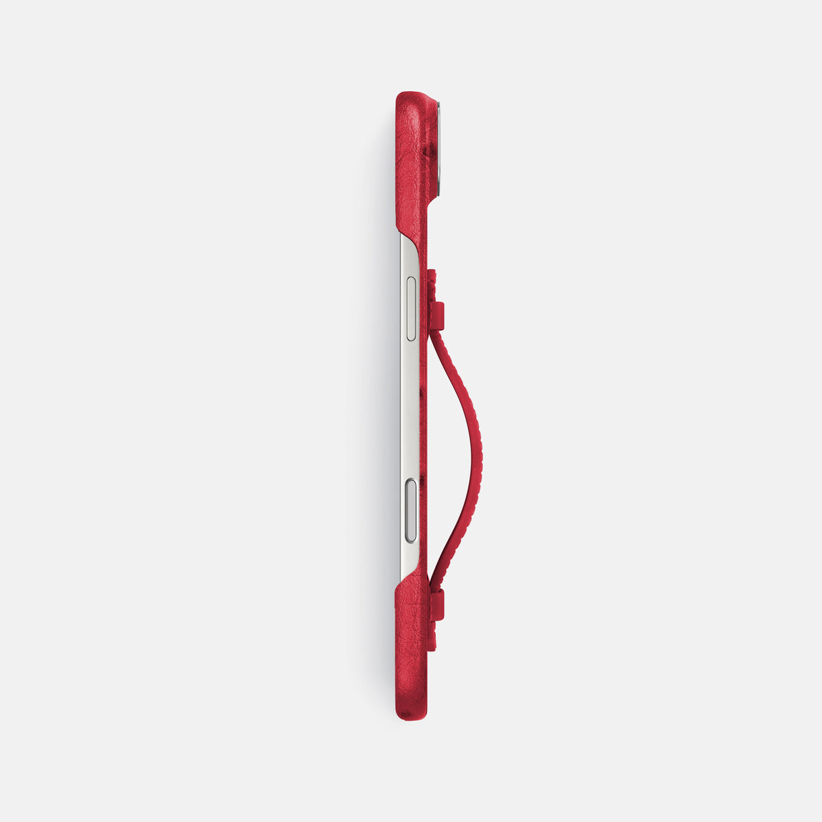 Center Handle For iPhone 17 Air In Ostrich -2 | Red-Steel