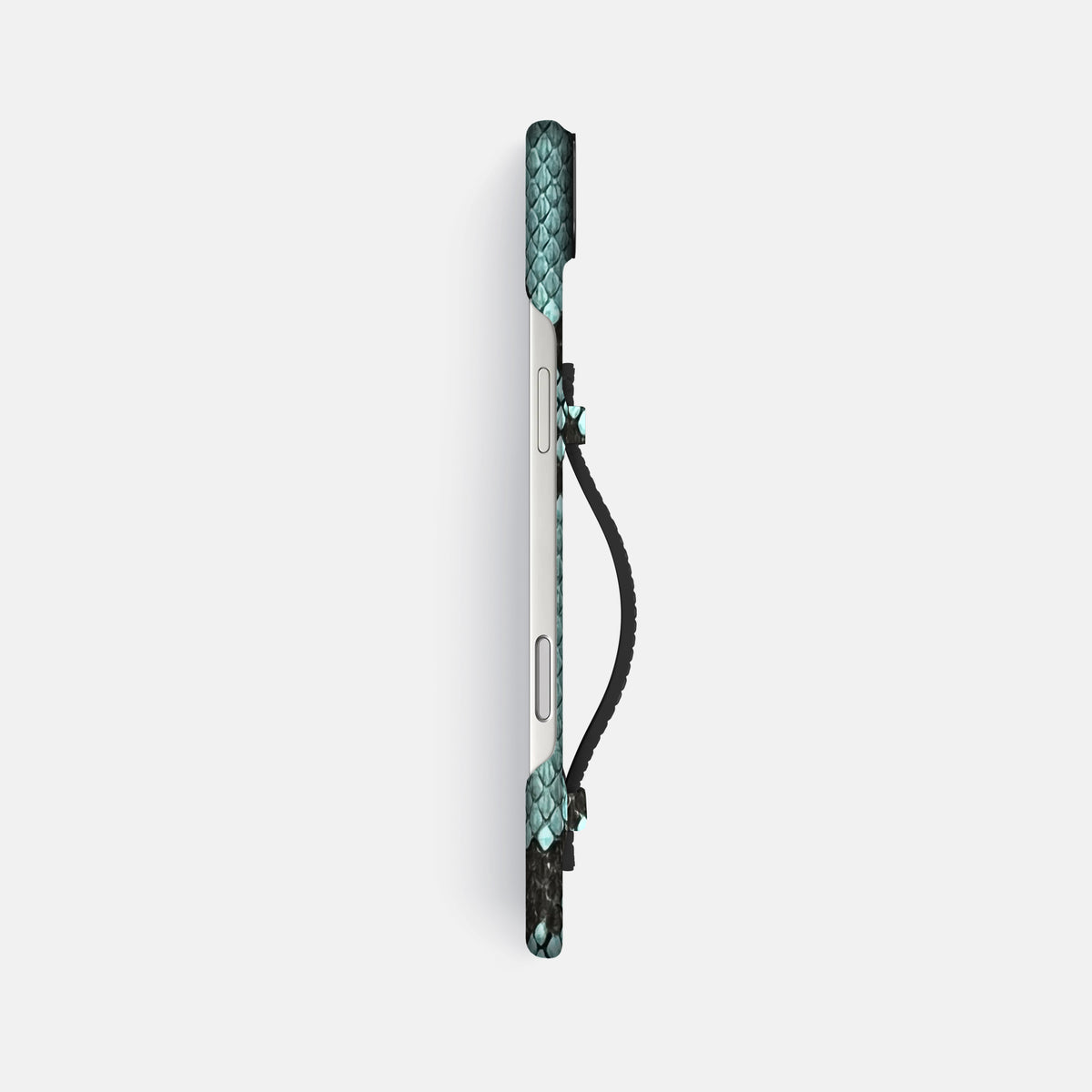 Center Handle For iPhone 17 Air In Deluxe Python -2 | Blue-Lagoon-Black