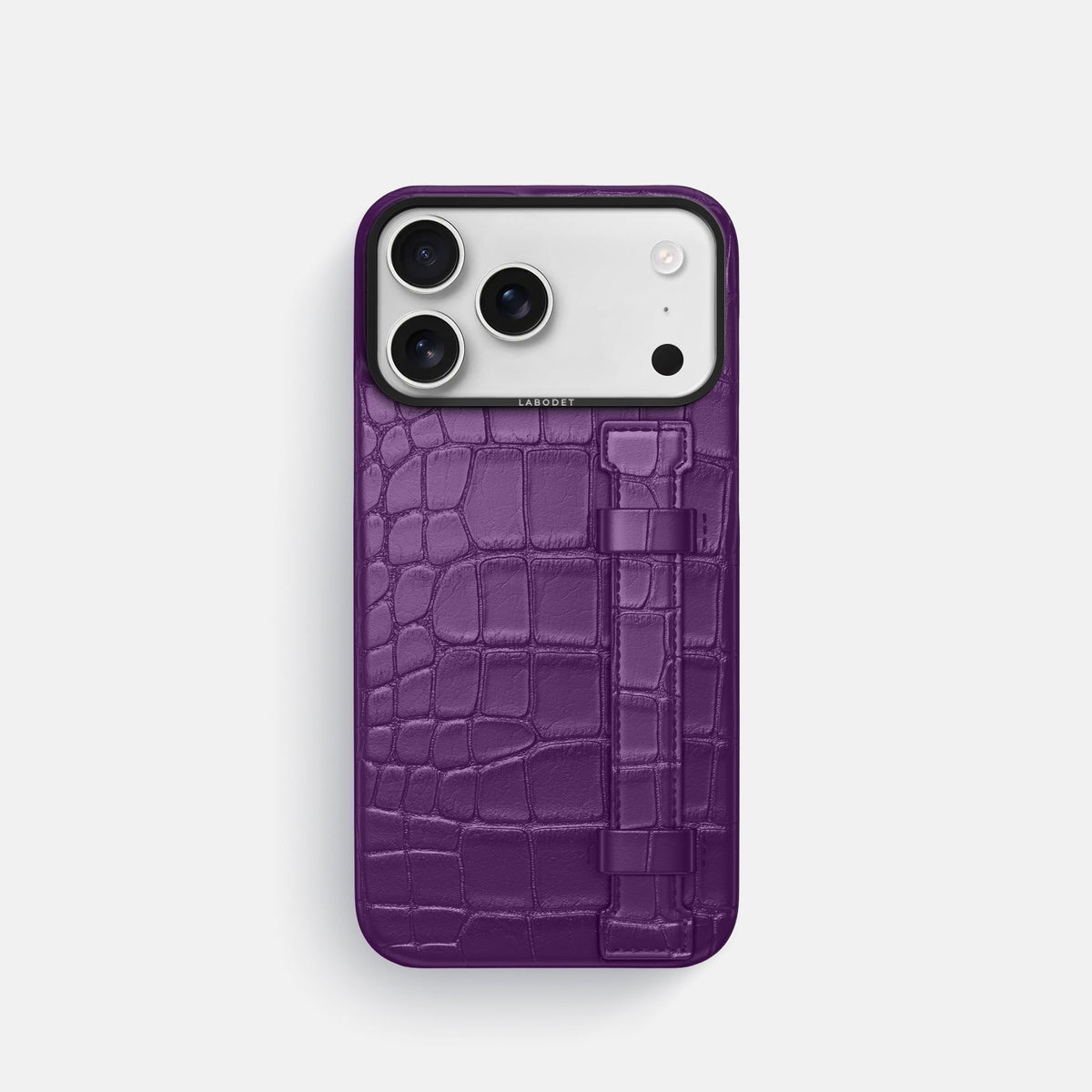 Handle Case For iPhone 18 Pro In Alligator -1 | Purple-Black