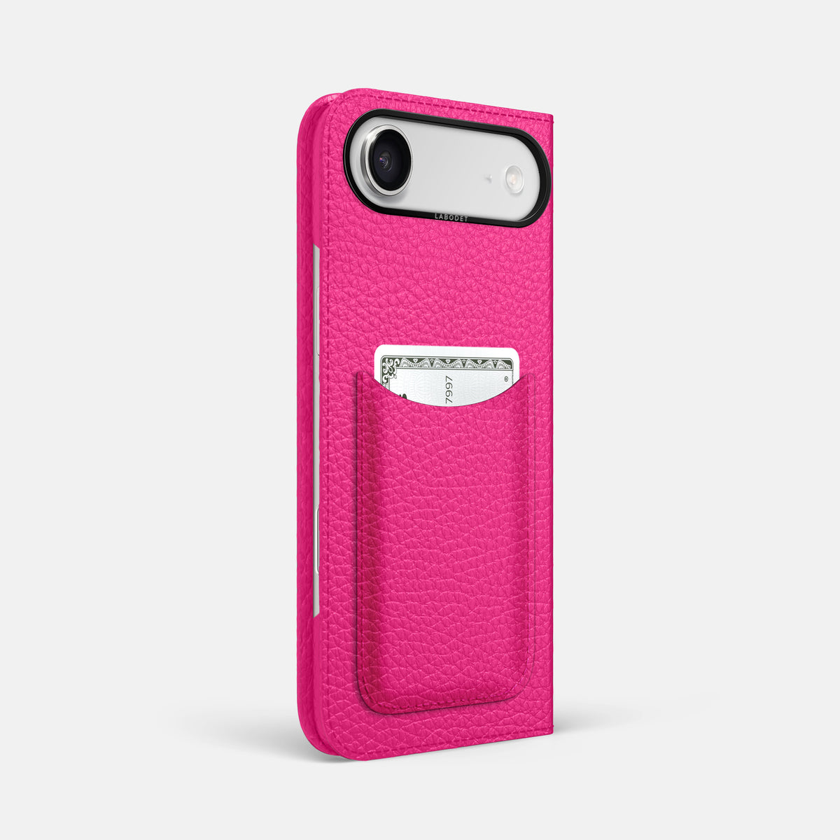 Folio Case with Card For iPhone 17 Air In Calf -1 | Magenta-Black