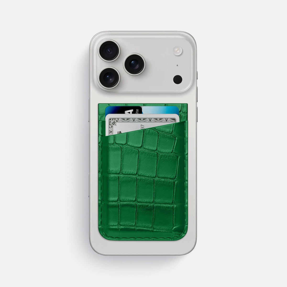 MagSafe Wallet For iPhone 18 Pro Max In Alligator -1 | Forest-Green