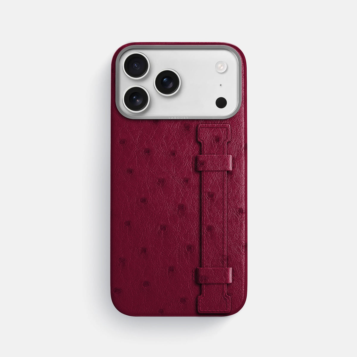Handle Case For iPhone 18 Pro Max In Ostrich -1 | Bordeaux-Steel