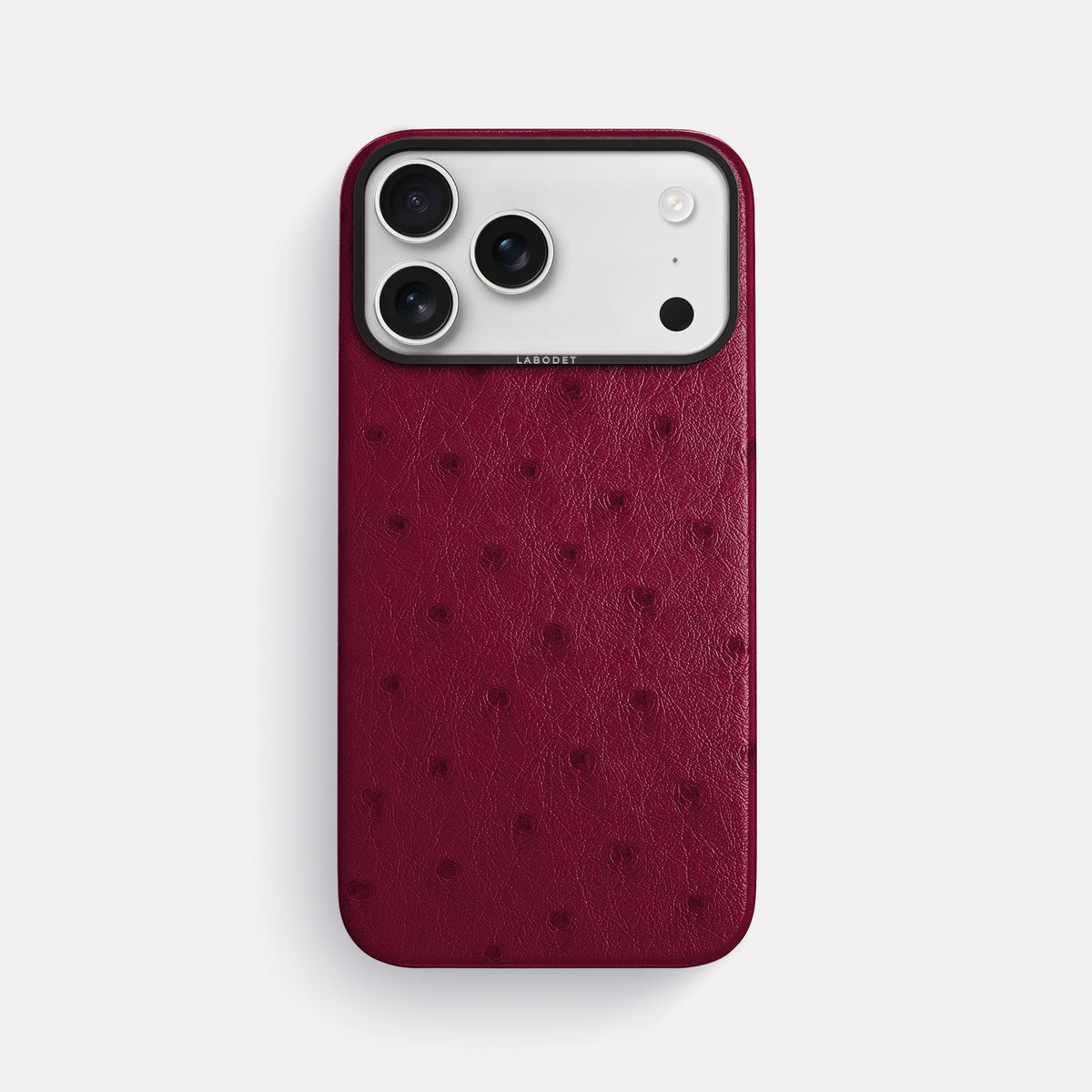 Classic Case For iPhone 17 Pro Max In Ostrich -1 | Bordeaux-Black