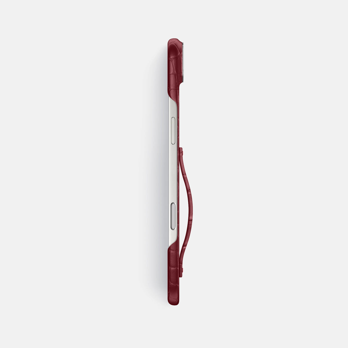 Finger Case For iPhone 17 Air In Alligator -3 | Burgundy-Steel