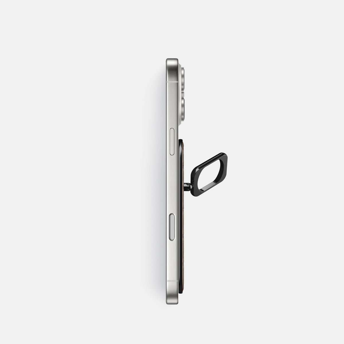 MagSafe Ring For iPhone 17 Pro In Porosus Crocodile -3 | Fur-Brown-Black