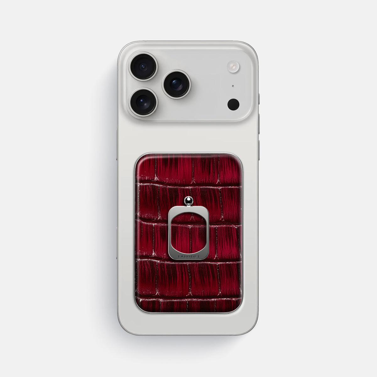 MagSafe Ring For iPhone 17 Pro Max In Patina Alligator -2 | Havana-Burgundy-Steel