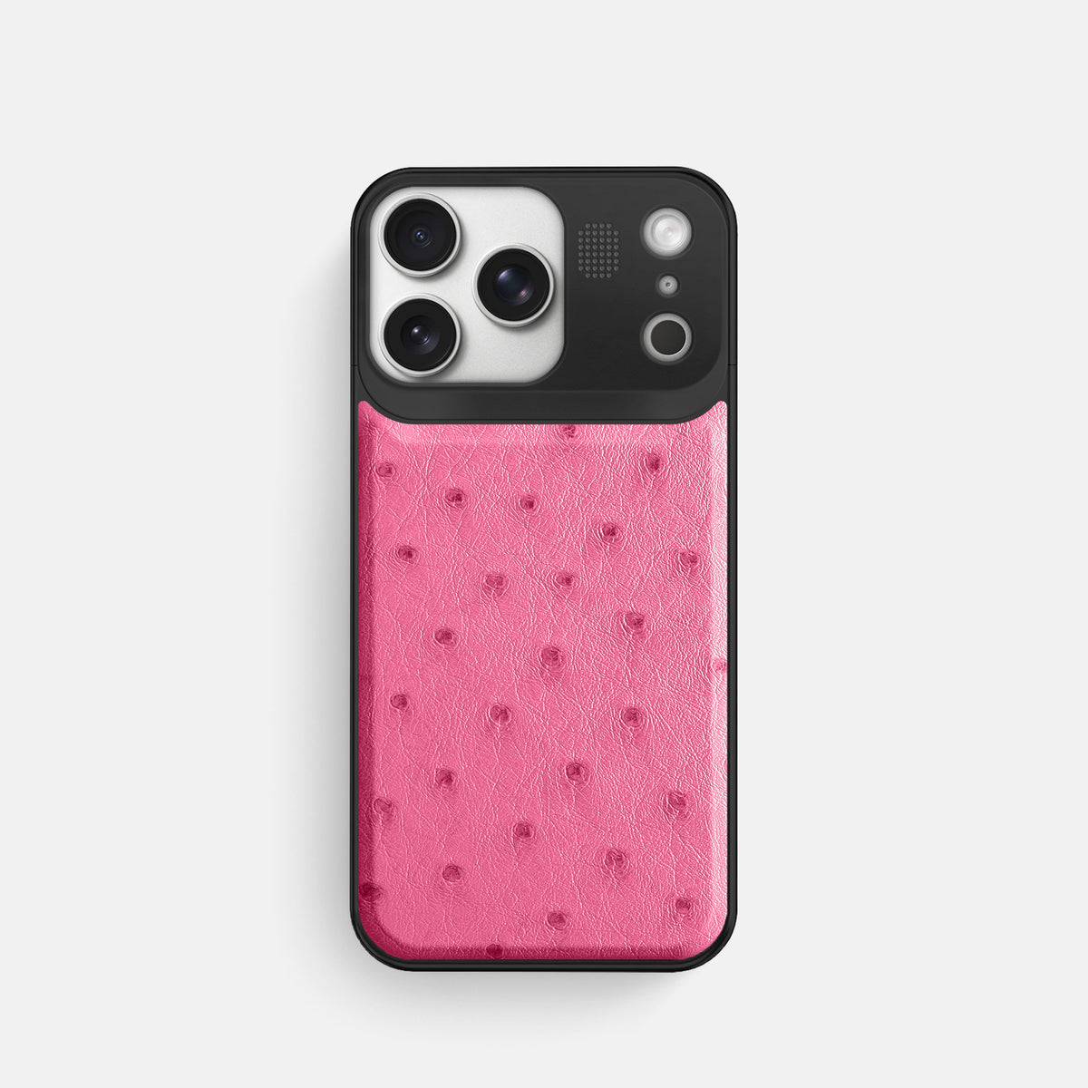 Metal Case For iPhone 17 Pro In Ostrich -1 | Pink-Black