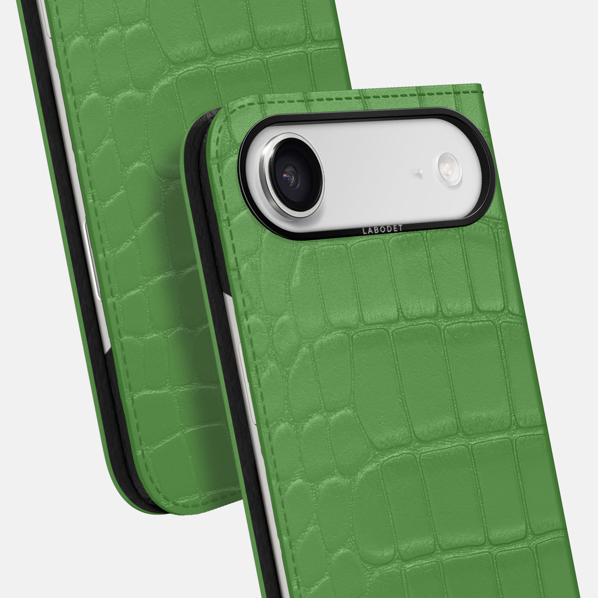 Folio Case For iPhone 17 Air In Alligator -5 | Apple-Green-Black