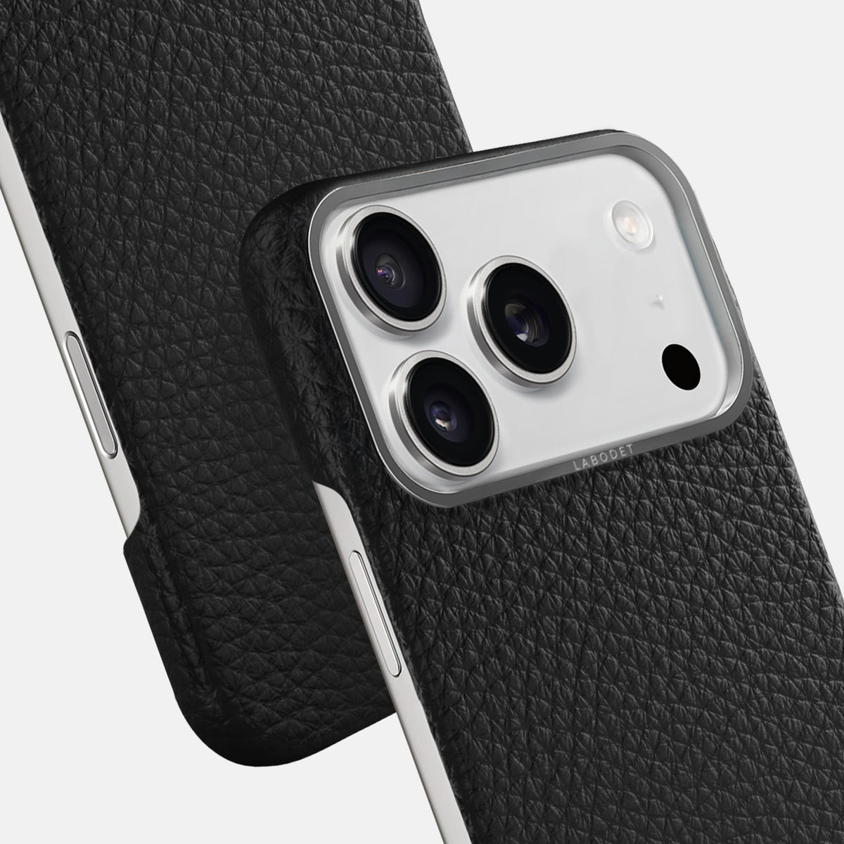 Classic Case For iPhone 18 Pro In Calf -6 | Black-Steel