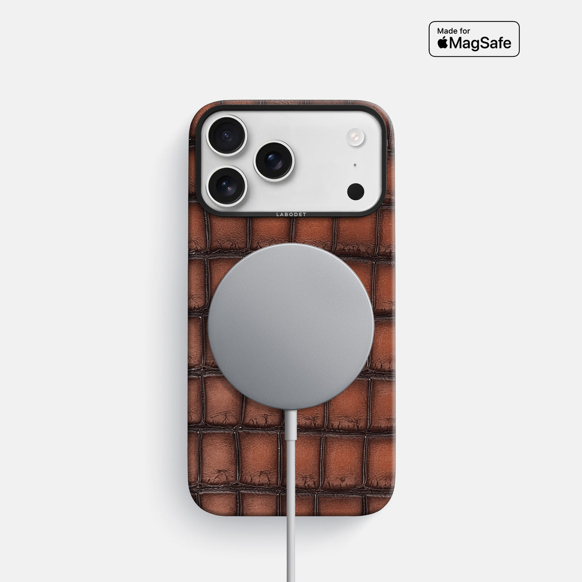 Classic Case For iPhone 17 Pro In Patina Alligator -5 | Baobab-Black