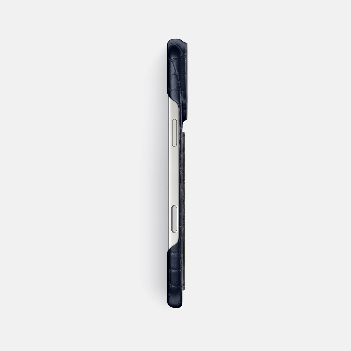 Classic Case With Carbon Dragon For iPhone 18 Pro Max In Alligator -3 | Navy-Blue-Steel
