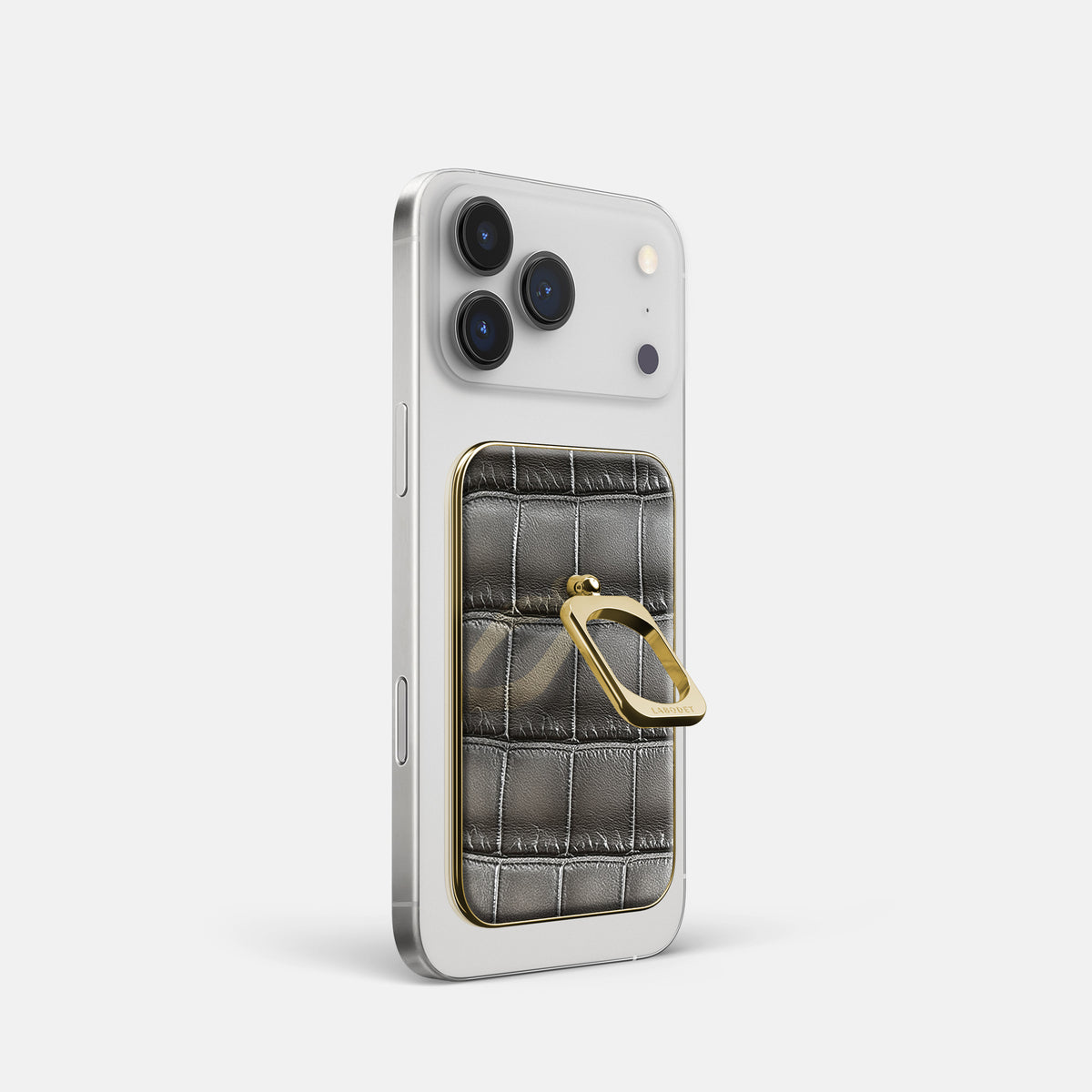 MagSafe Ring For iPhone 17 Pro In Patina Alligator -1 | Grey-Gold