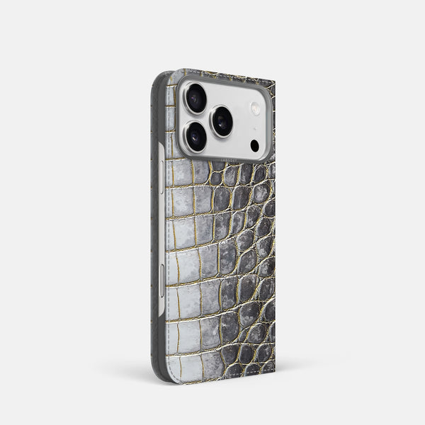 Folio Case For iPhone 17 Pro In Himalayan Crocodile