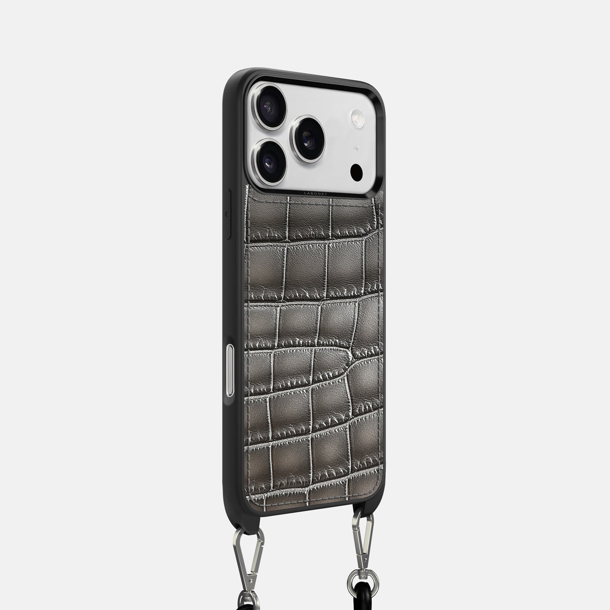 Crossbody Sport Case For iPhone 18 Pro In Patina Alligator -2 | Grey