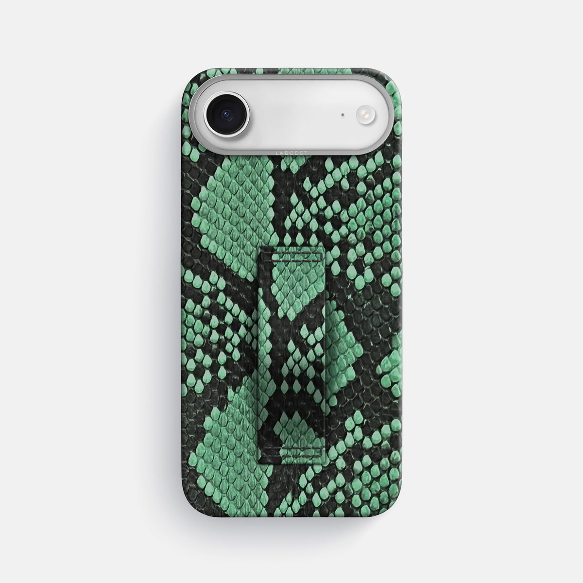 Finger Case For iPhone 17 Air In Deluxe Python -1 | Forest-Green-Steel