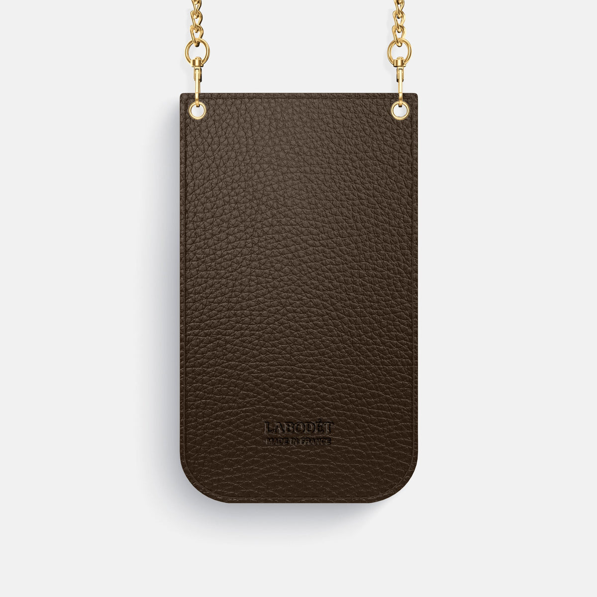 Crossbody Bag For iPhone 18 Pro In Calf -3 | Dark-Brown-Gold