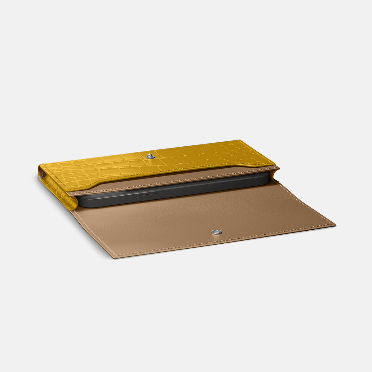Wallet Case For iPhone 17 Pro In Alligator -4 | Yellow