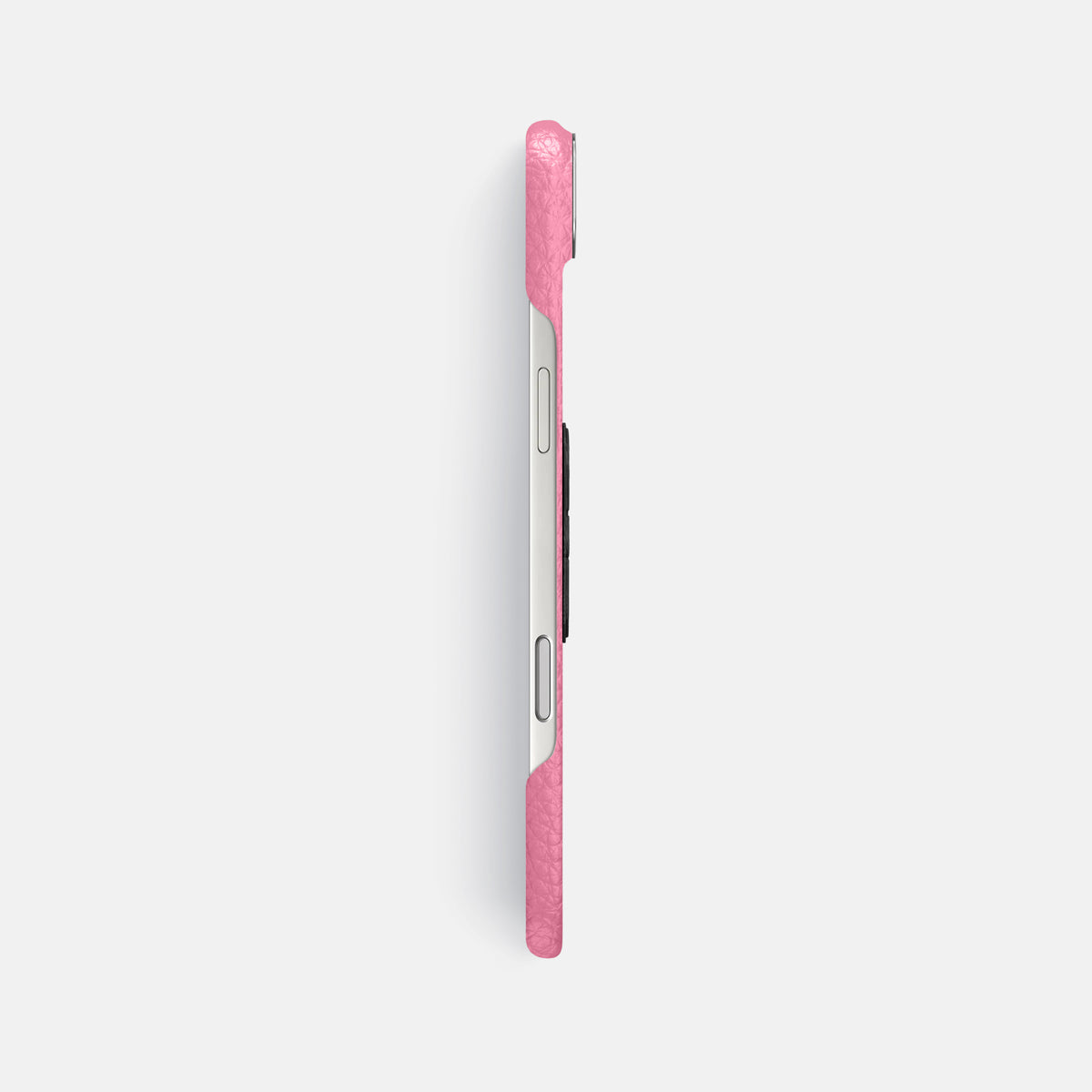Classic Case With Carbon Skull For iPhone 17 Air In Calf -3 | Pink-Steel