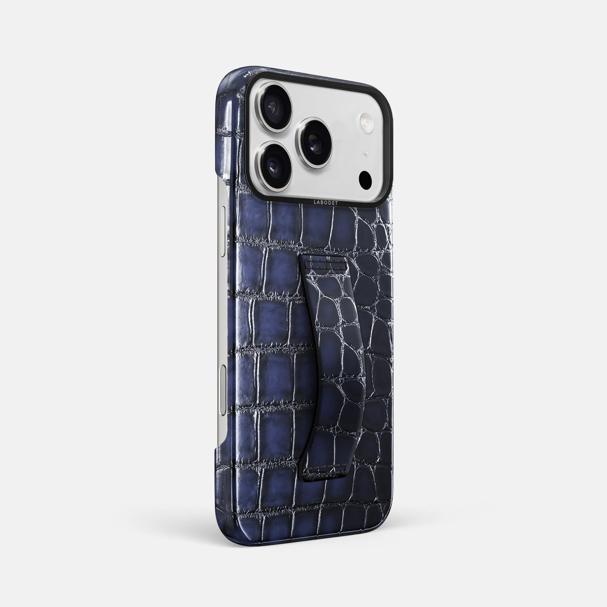 Finger Case For iPhone 18 Pro Max In Patina Alligator -2 | Havana-Blue-Black