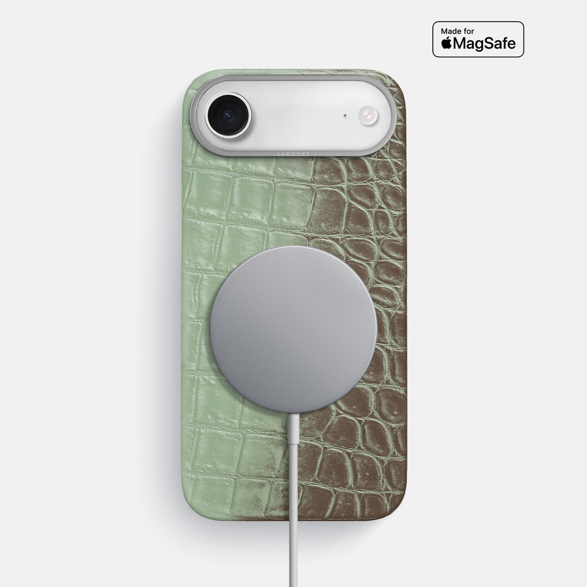 Classic Case For iPhone 17 Air In Himalayan Crocodile -4 | Pistachio-Steel