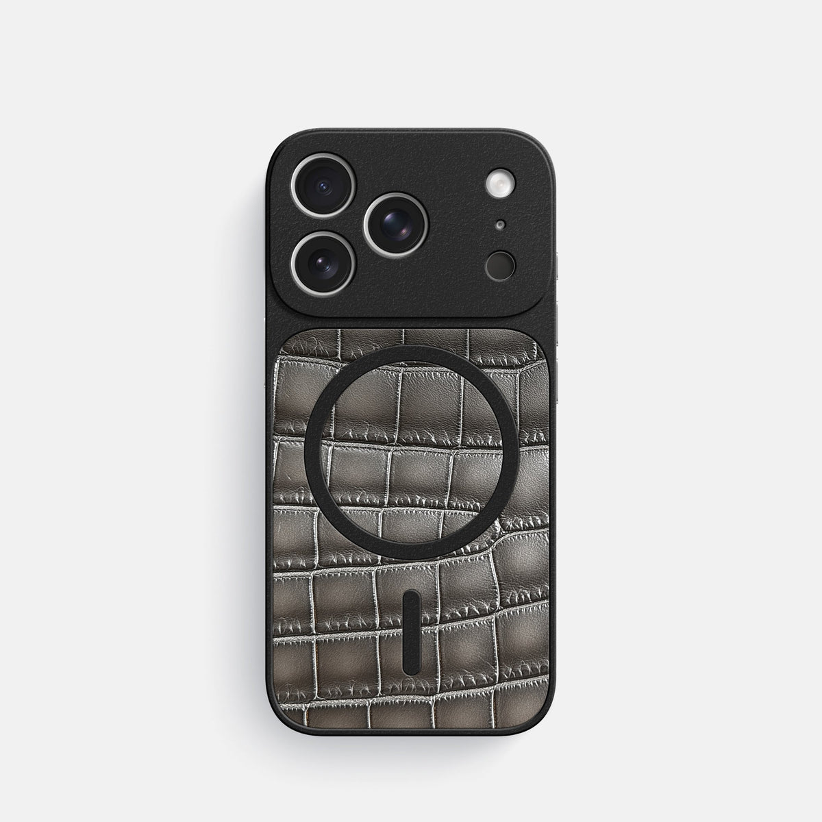 MagSafe Mask For iPhone 18 Pro In Patina Alligator -3 | Grey
