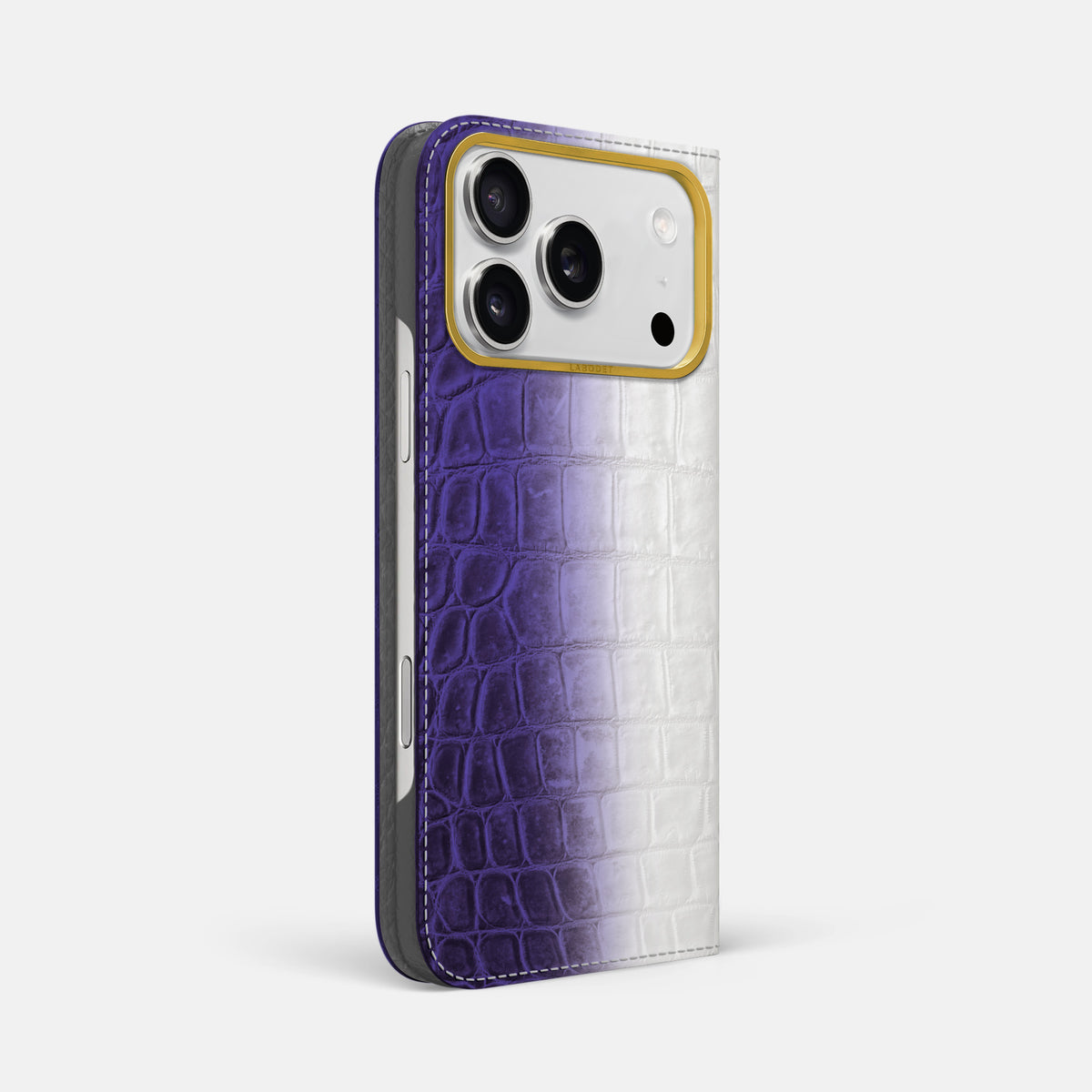 Folio Case For iPhone 17 Pro Max In Himalayan Crocodile -1 | Purple-Gold