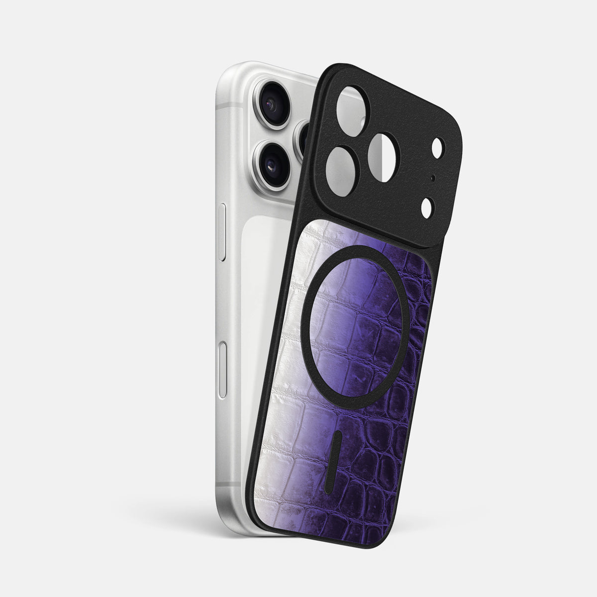 MagSafe Mask For iPhone 17 Pro Max In Himalayan Crocodile -1 | Purple
