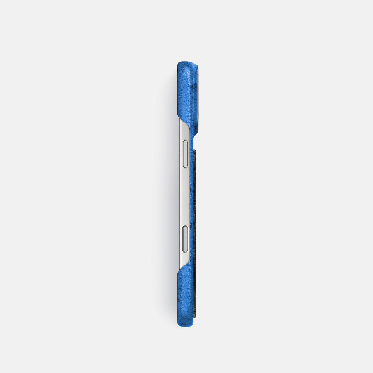 Classic Case With Carbon Dragon For iPhone 18 Pro In Ostrich -3 | Royal-Blue-Steel