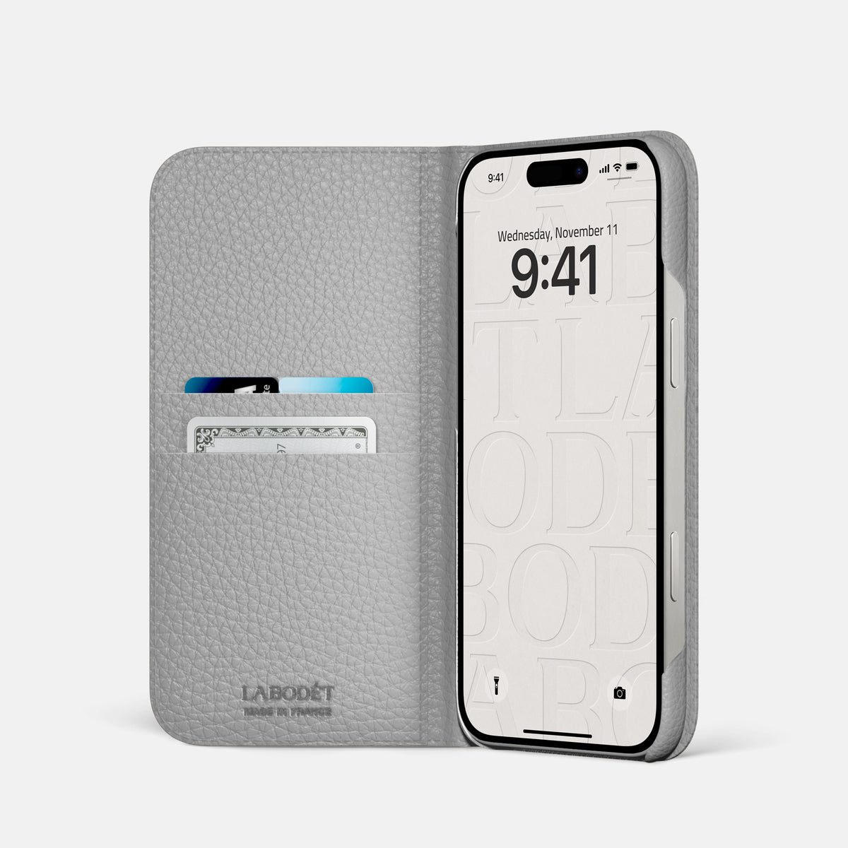 Folio Case For iPhone 17 Pro In Calf -2 | Nuage-Steel