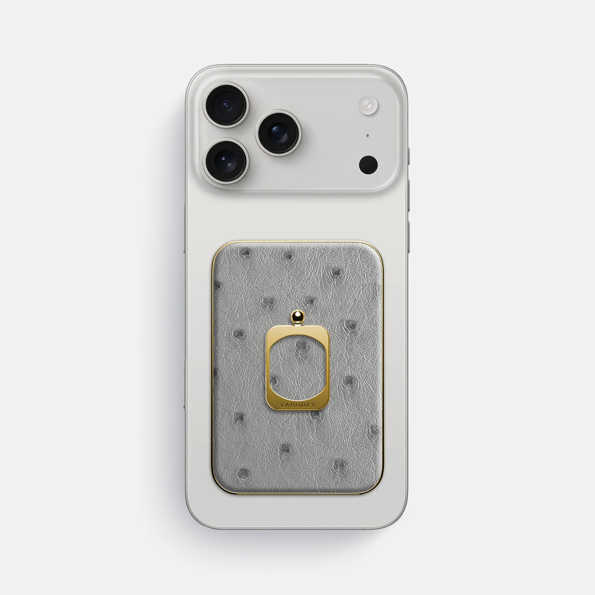 MagSafe Ring For iPhone 17 Pro Max In Ostrich -2 | Silver-Gold