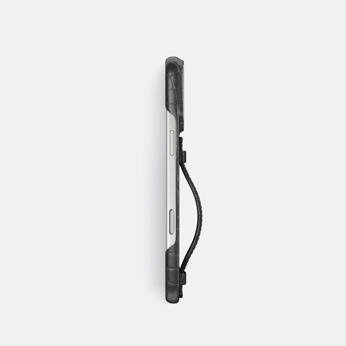 Center Handle For iPhone 17 Pro In Alligator -3 | Grey-Steel