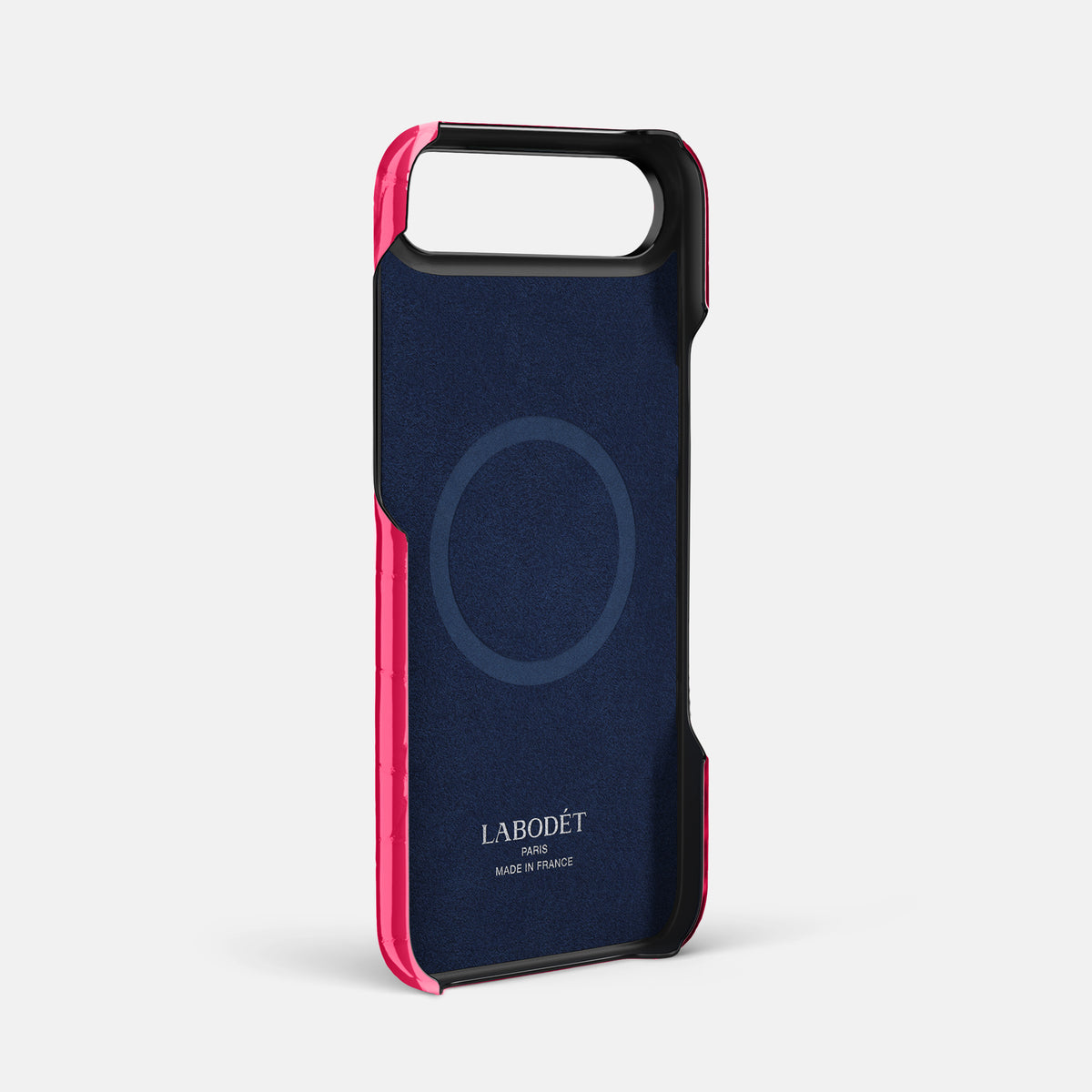 Double Card Case For iPhone 17 Air In Shiny Alligator -4 | Pink-Panther-Black