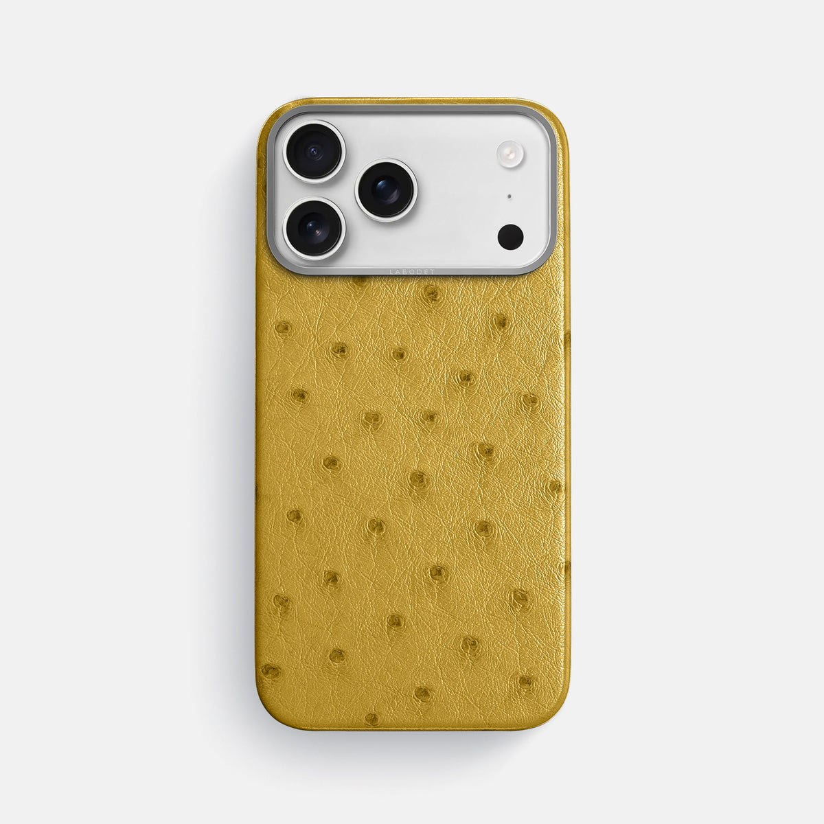 Classic Case For iPhone 18 Pro Max In Ostrich -1 | Gold-Steel