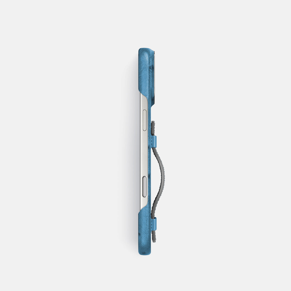 Handle Case Coloré For iPhone 17 Pro In Ostrich -3 | Blue-Jeans-Steel