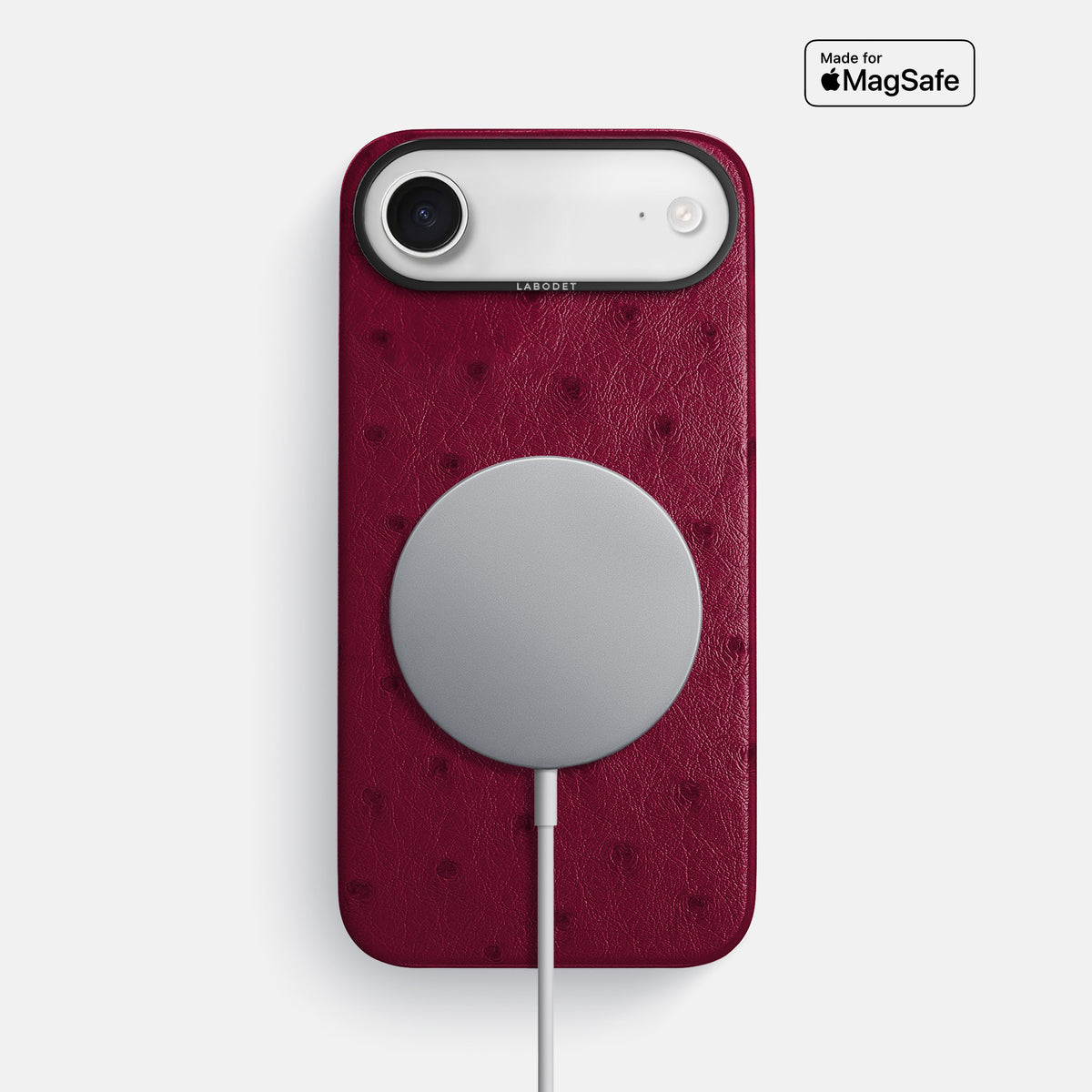 Classic Case For iPhone 17 Air In Ostrich -5 | Bordeaux-Black