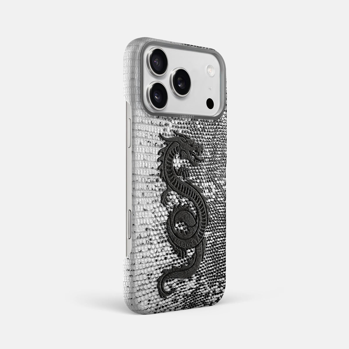 Classic Case With Carbon Dragon For iPhone 18 Pro Max In Himalayan Lizard -2 | Dark-Steel