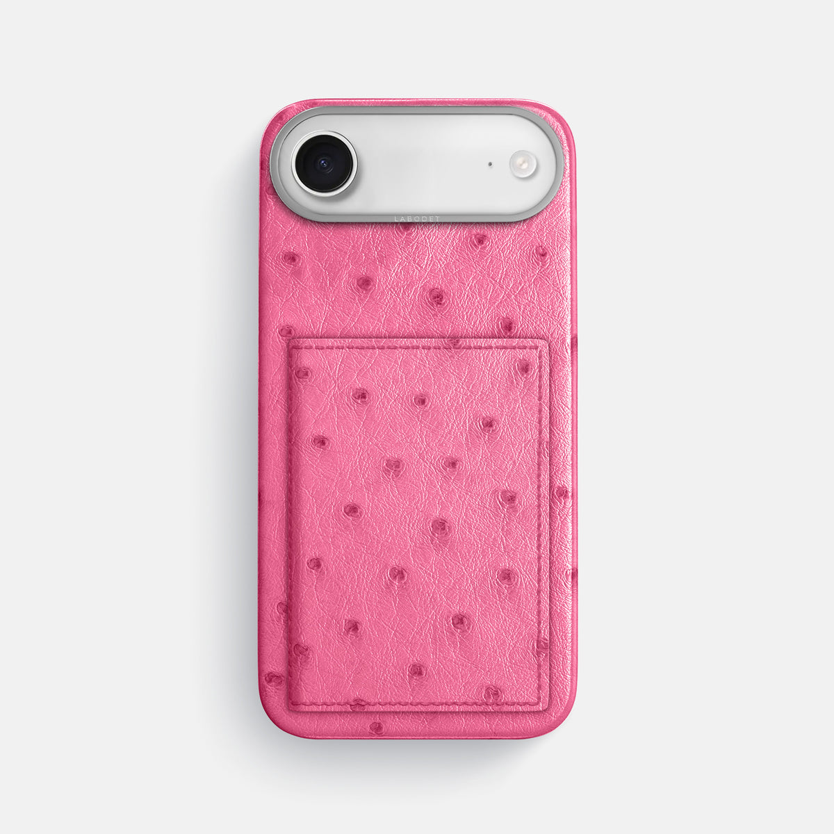 Bi-Fold Case For iPhone 17 Air In Ostrich -1 | Pink-Steel
