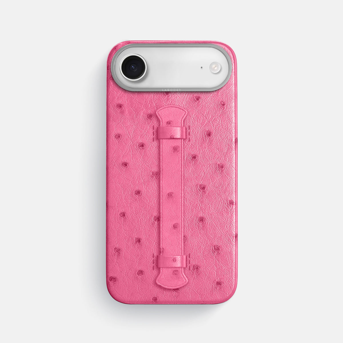 Center Handle For iPhone 17 Air In Ostrich -1 | Pink-Steel