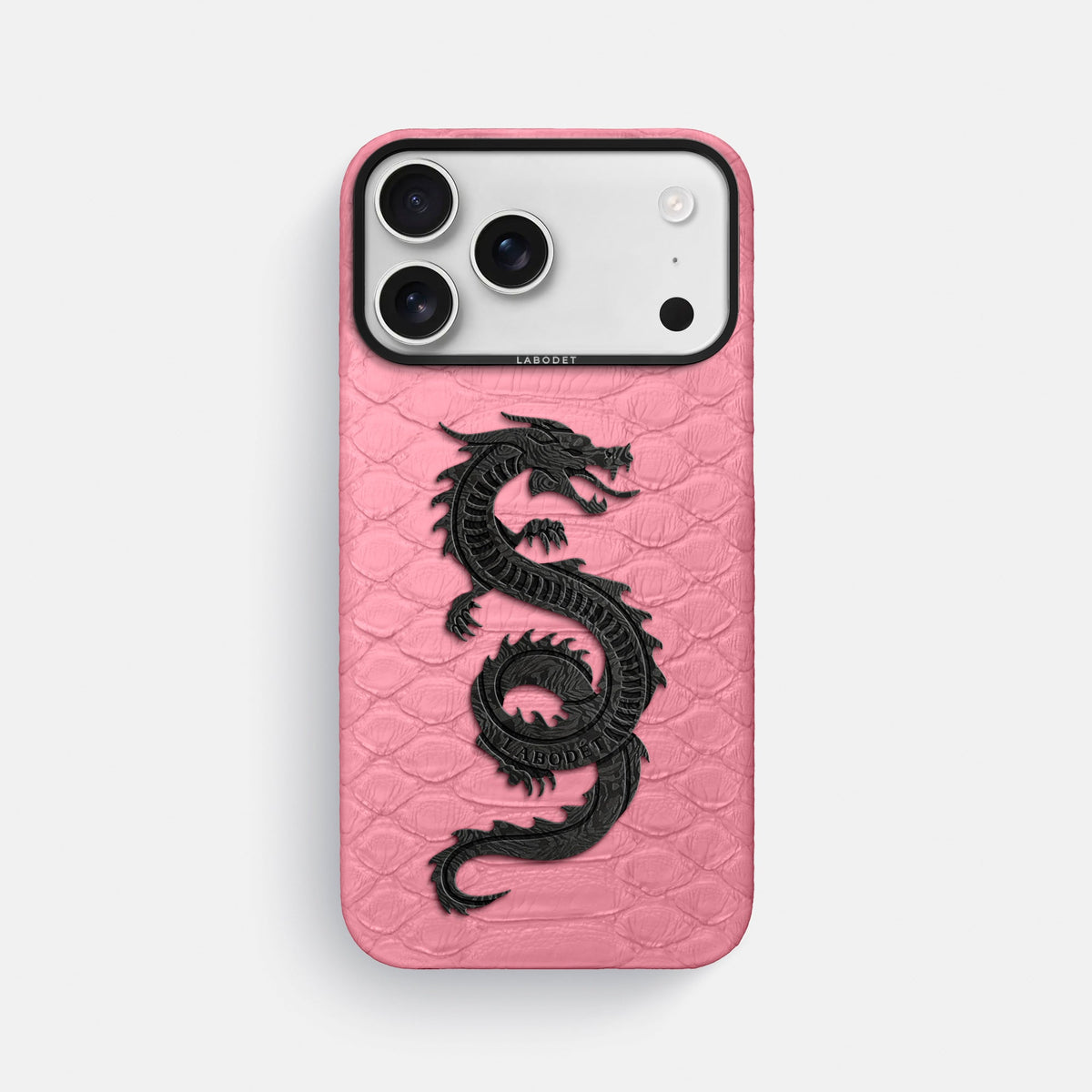 Classic Case With Carbon Dragon For iPhone 18 Pro Max In Python -1 | Pink-Black